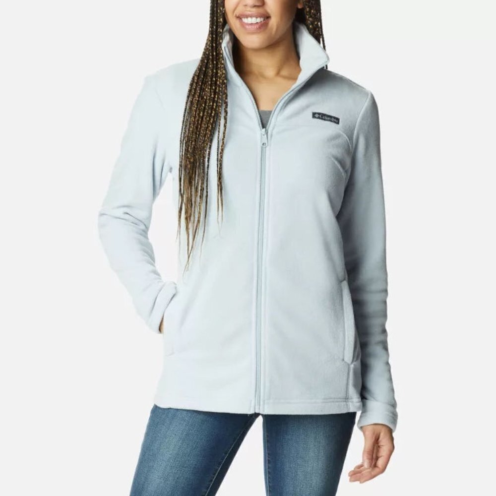 Women's Columbia Grey Castle Dale Full Zip Fleece Jacket Size: M - Picture 1 of 6